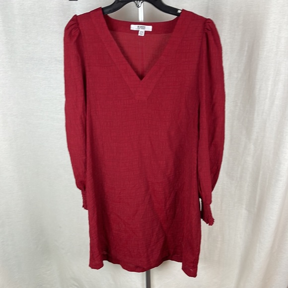 Steve Madden Ruston Long Sleeve Shift Red Minidress Size XS (0) NWT - Picture 11 of 14
